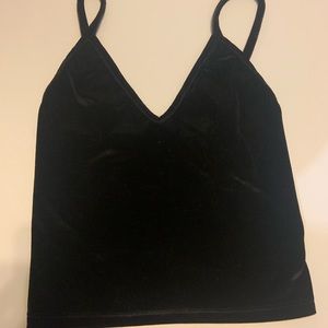 brandy Melville black velvet tank top